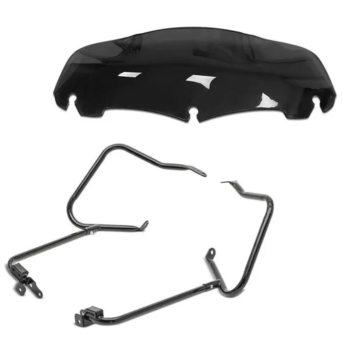 Dagaanbieding Set: Zadeltassen houder passend voor Harley Davidson Street Glide Special 15-23 kofferdrager zwart Craftride + Windscherm 7" passend voor Harley Davidson Electra-Street Glide 14-23 zwart Craftride