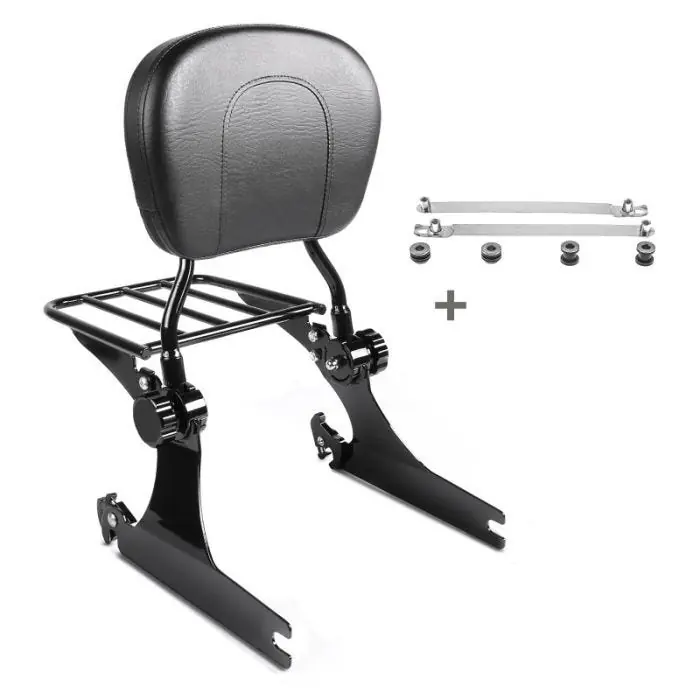 Sissybar passend voor Harley Davidson Super Glide C 06-15 Craftride Fast Driver-L Flex incl. bagagedrager zwart Limited Edition