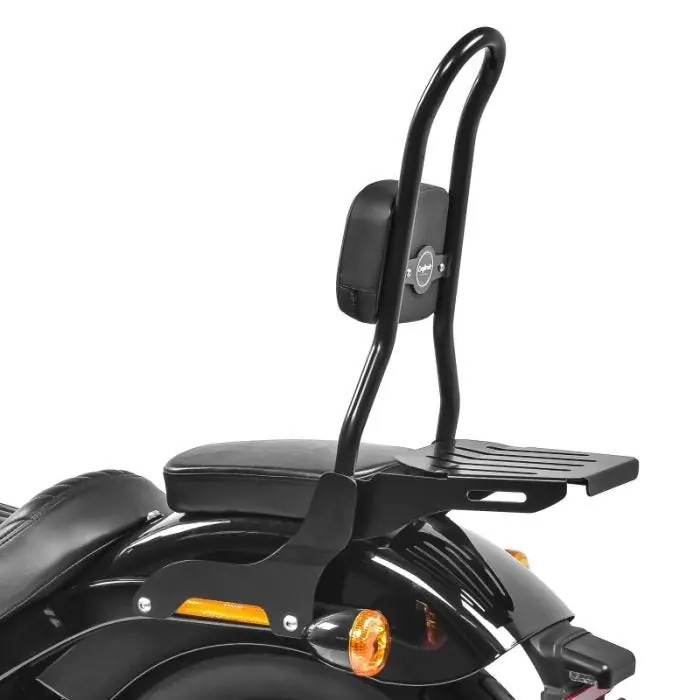 Authentiek Sissybar CSL Fix passend voor Harley Davidson Softail Slim 18-22 bagagedrager zwart Craftride