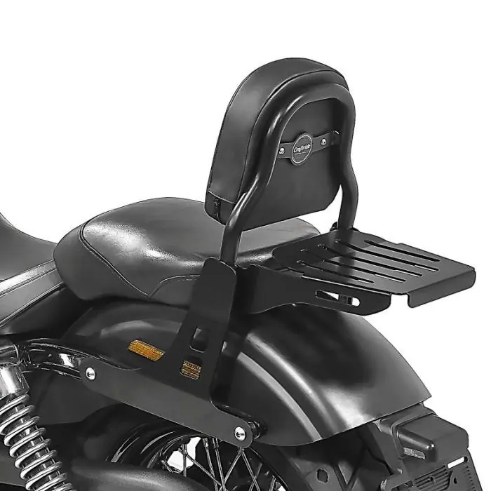 Premium Sissybar CSS Fix passend voor Harley Davidson Dyna Low Rider S 16-17 met bagagedrager zwart Craftride