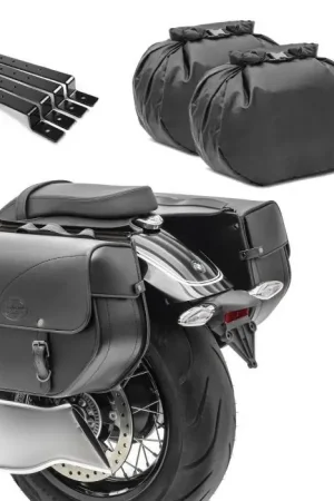 Aanbieding Zadeltassen KY + Montageset geschikt voor custombike Bad Boy Custom Craftride CB33427