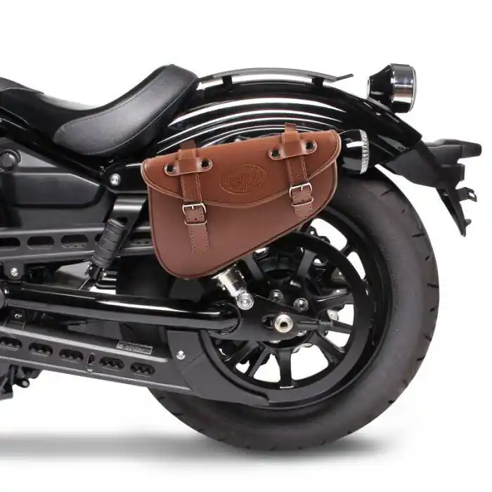 Laatste Versie Zadeltas compatibel met Hyosung ST 700 i / ST 7 Craftride Arizona 3Ltr links in bruin