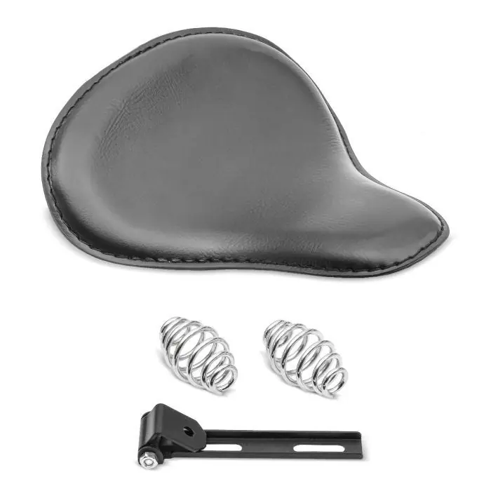 Korting Motorfiets Solo zadel Craftride Slim met veer voor custombikes in zwart