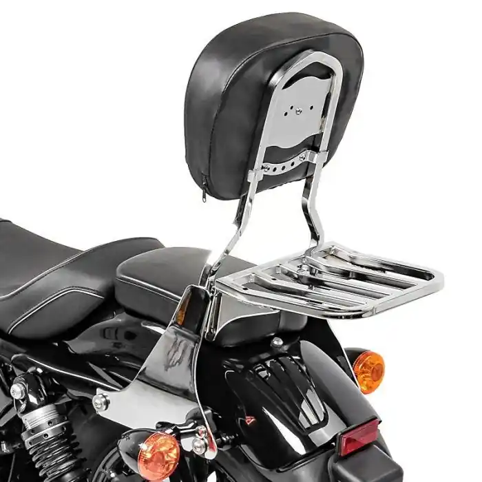 Sissybar passend voor Harley Davidson Sportster modellen 04-20 Craftride incl bagagedrager in chroom Shop Nu