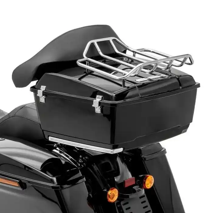 Topkwaliteit Top Case passend voor Harley Davidson Touring 97-13 Topkoffer Craftride Large met bagage-grill zwart