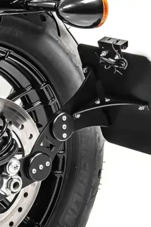 Kentekenplaathouder zijdelings passend voor Harley Davidson Sportster 04-20 Craftride zwart Trendy
