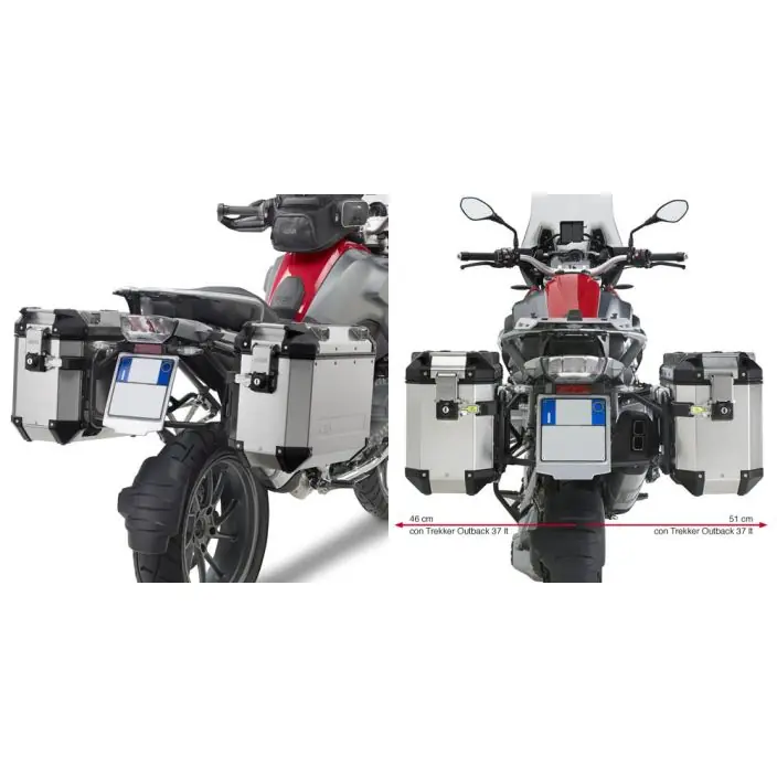 Direct Beschikbaar GIVI PL5108CAM Zijkofferrek Trekker Outback BMW R1200/1250 GS /Adv (13-19)