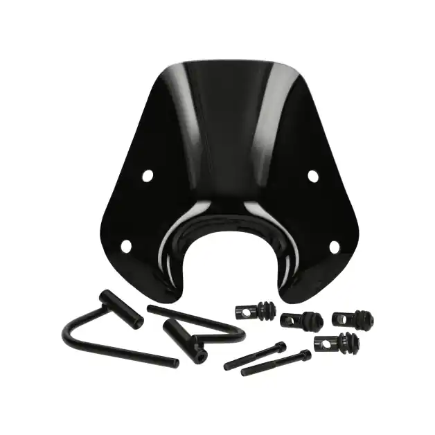 Windscherm laag Piaggio Zip 2000 hoogglans zwart Handgemaakt