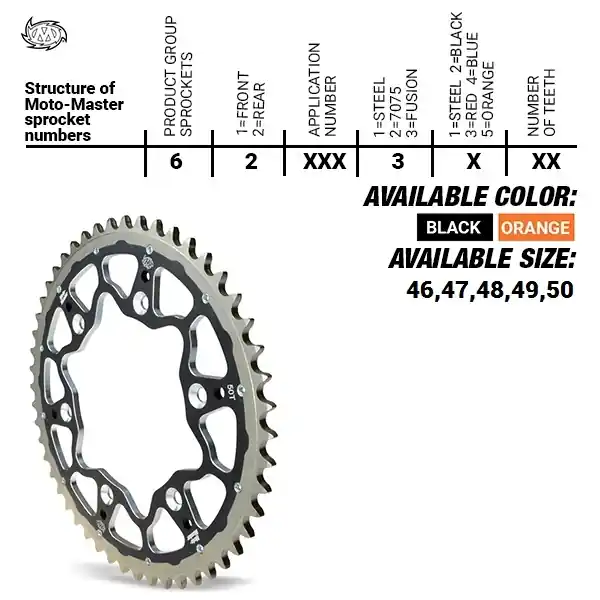 MOTO MASTER - REAR FUSION 46T - Sprockets - 420 Laatste Kans