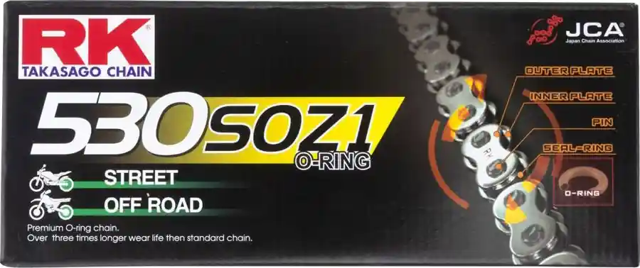 Direct Beschikbaar RK - 530XRE, 108 CLF RIVET & SPROCKETS - Chain Kits - Kwaliteit en Betrouwbaarheid