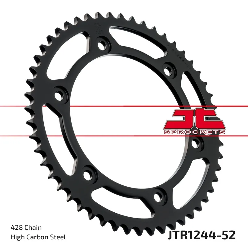 JT SPROCKETS - REAR STEEL 52T, 428 - Sprockets - Duurzaam en betrouwbaar Laatste Kans