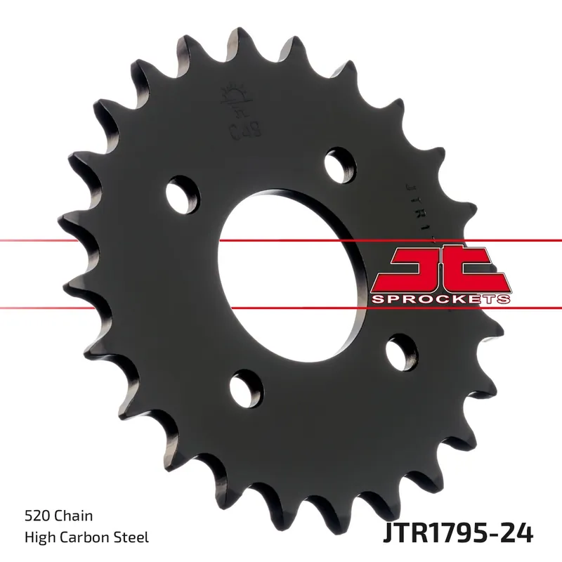 JT SPROCKETS - REAR STEEL 24T, 520 - Sprockets - Geschikt voor Suzuki LT 80 Quadsport Nu Kopen
