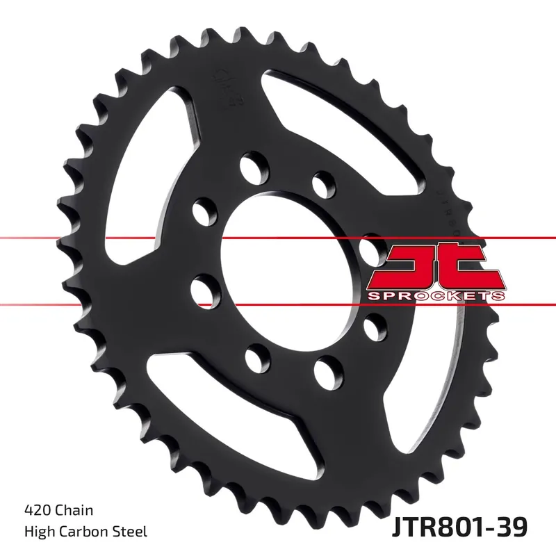 JT SPROCKETS - REAR STEEL 39T, 420 - Sprockets - Geschikt voor Kawasaki Klx 110 modellen Express Levering