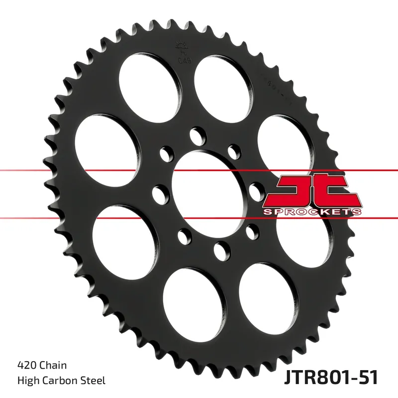 Express Levering JT SPROCKETS - REAR STEEL 51T, 420 - Sprockets - Geschikt voor Kawasaki KLX 110