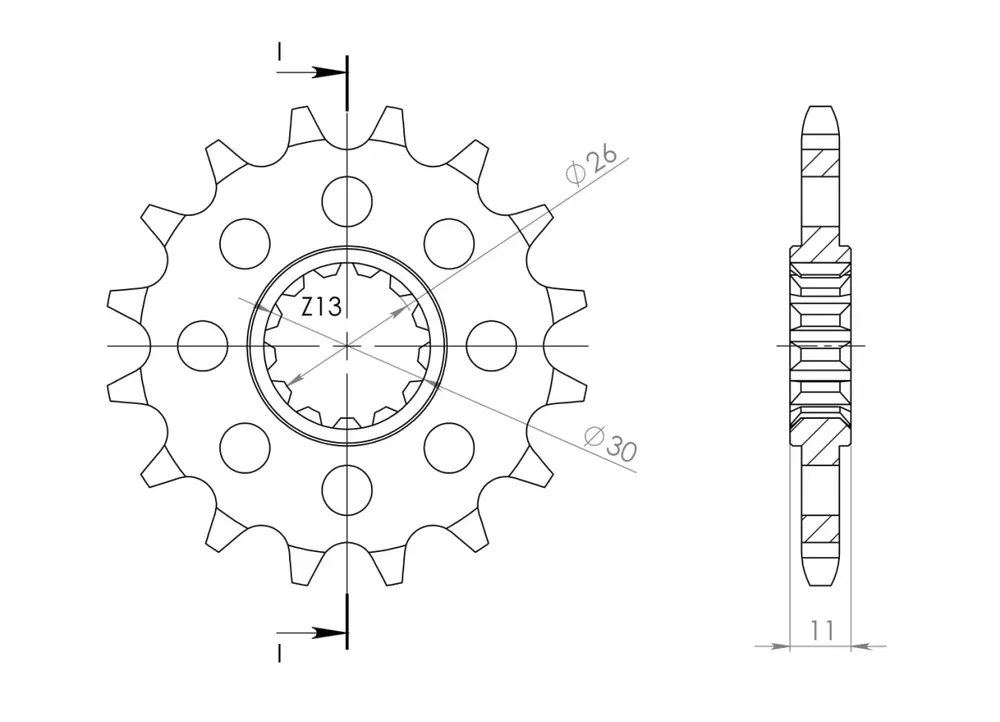 SUPERSPROX - FRONT 17T, 525 - Sprockets - Compatibel met Yamaha Hete Deal