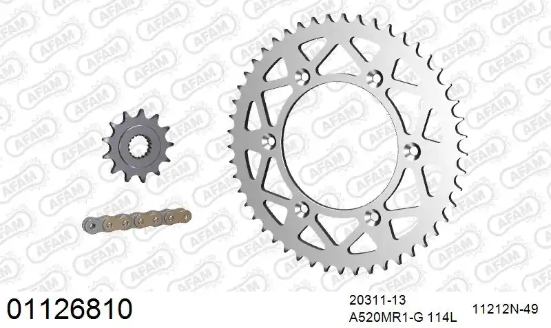 AFAM - 520MR2 114 ARS (CLIP) GOLD & SPROCKETS - Chain Kits - ALU Modern