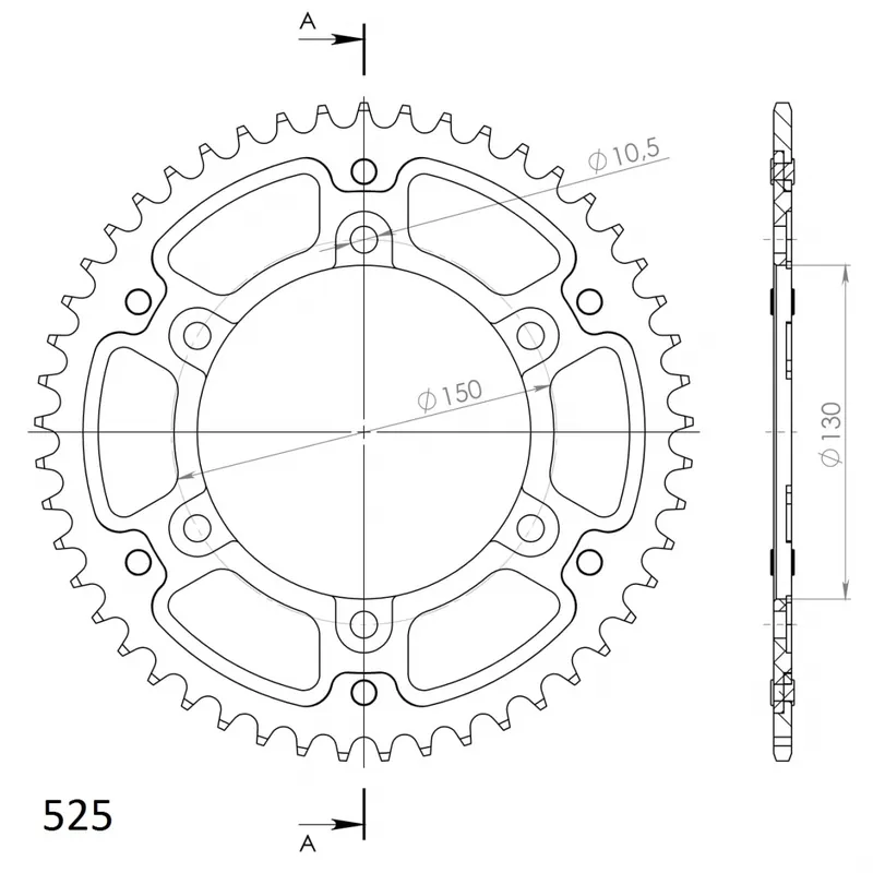 Veilige Betaling SUPERSPROX - REAR STEALTH 48T - Sprockets - Rood 525