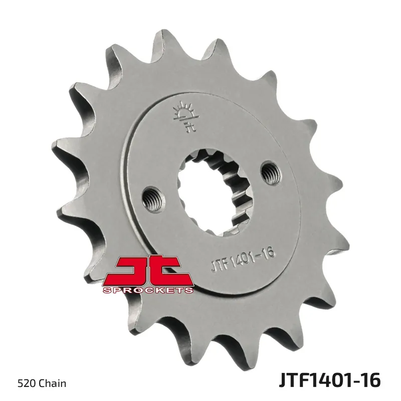 JT SPROCKETS - FRONT STEEL 16T, 520 - Sprockets - Geschikt voor Kawasaki en Suzuki Betrouwbaar