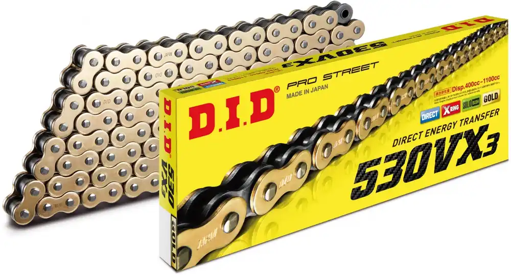 Koopje DID - 530VX3 G&B - Chain Kits - 114 ZJ RIVET & SPROCKETS