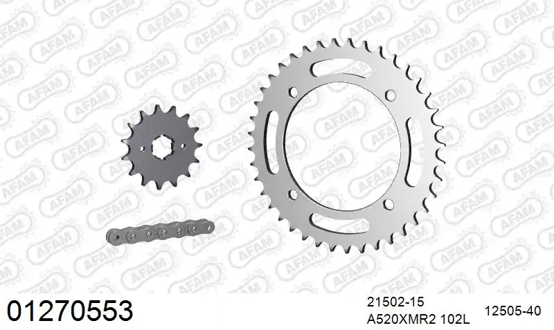AFAM - 520XMR3 102 MRS - Chain Kits - STEEL Hoge Kwaliteit