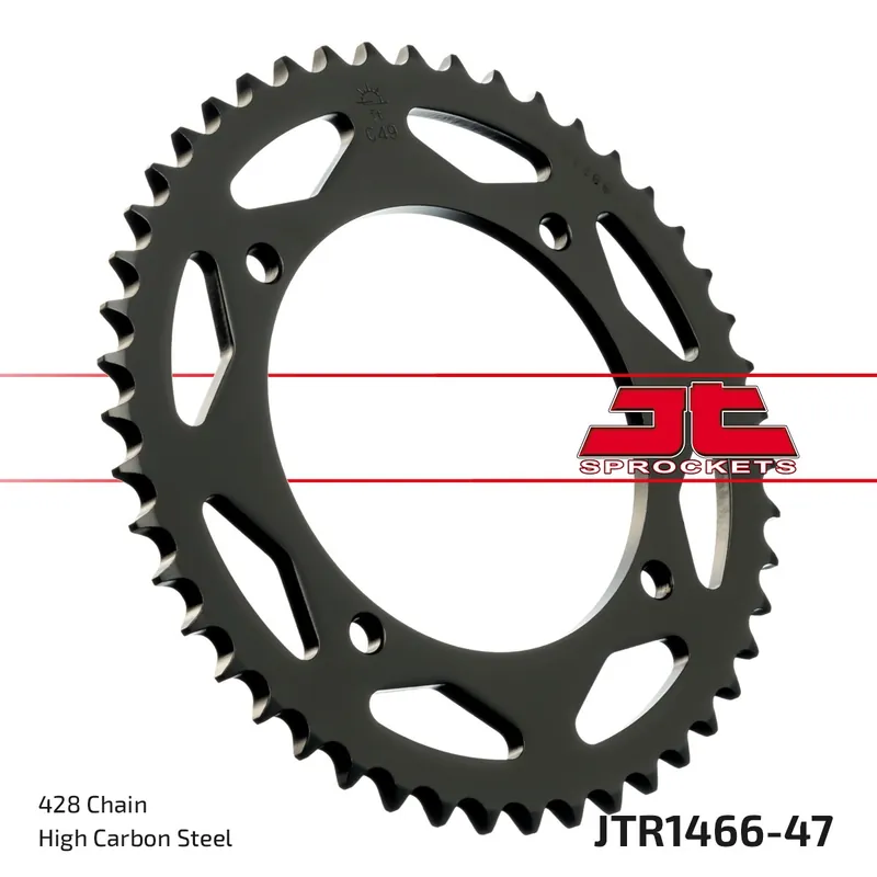 Direct Beschikbaar JT SPROCKETS - REAR STEEL 47T, 428 - Sprockets - Geschikt voor Kawasaki KLX 125