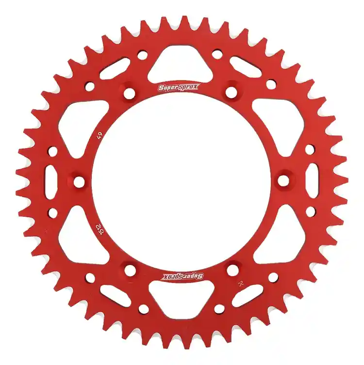SUPERSPROX - REAR ALU 49T, RED, 520 - Sprockets - Aluminium Flitsaanbieding