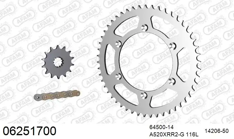 Nieuw AFAM - 520XRR3 116 ARS (CLIP) GOLD & SPROCKETS - STEEL