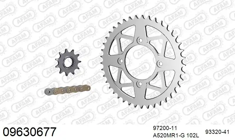AFAM - 520MR2 102 ARS (CLIP) GOLD & SPROCKETS - Chain Kits - ALU Geld-Terug-Garantie