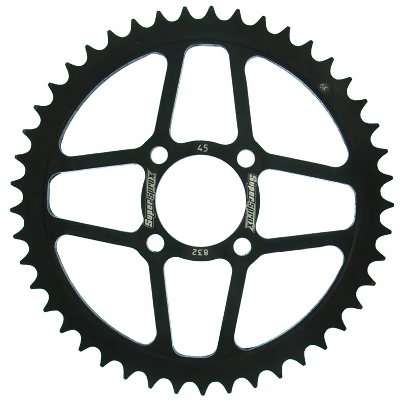 SUPERSPROX - REAR STEEL 45T, BLACK - Sprockets - Hoogwaardige staalconstructie Handgemaakt