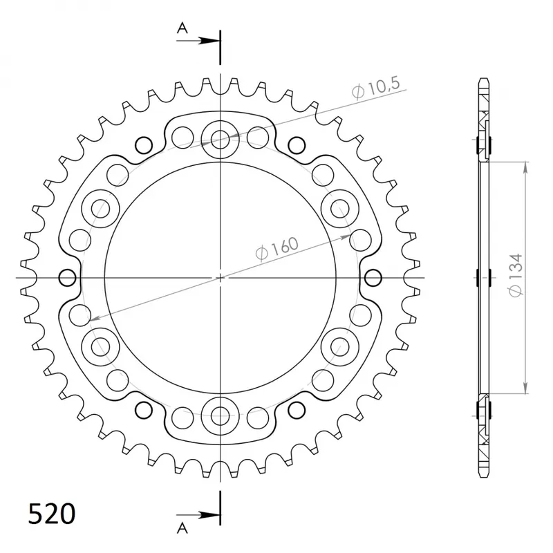 SUPERSPROX - REAR STEALTH 43T - Sprockets - Blue 520 Lage Prijs