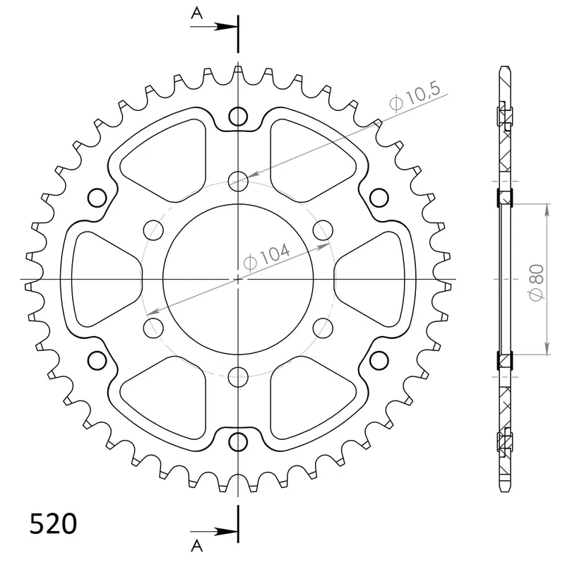 Lage Kosten SUPERSPROX - REAR STEALTH 40T - Sprockets - Zwart 520