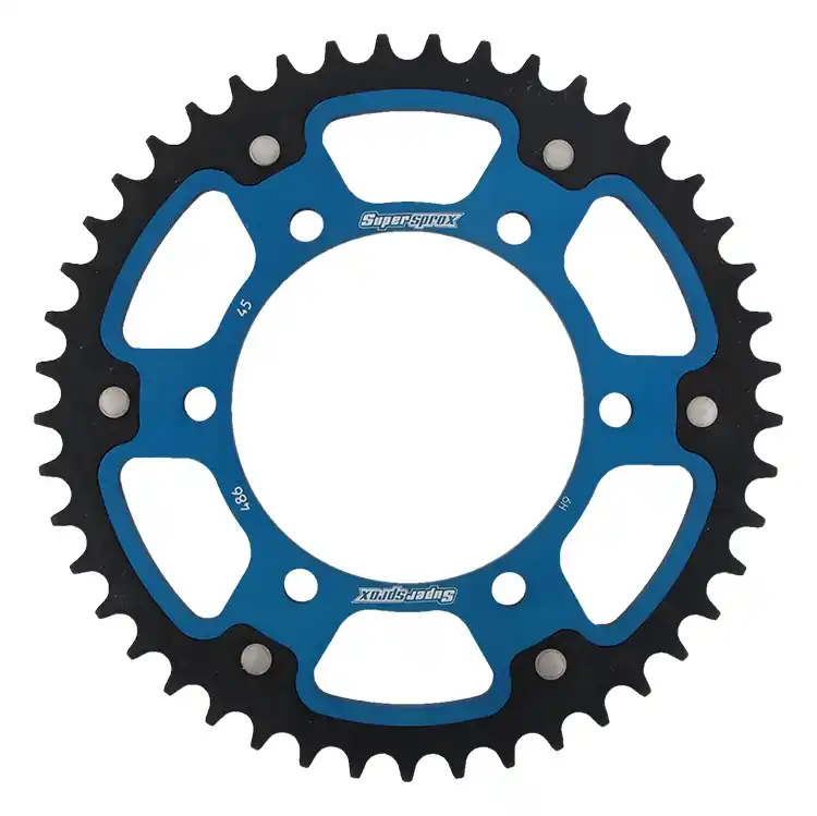 Nieuwe Collectie SUPERSPROX - REAR STEALTH 45T - Sprockets - Blauw 520