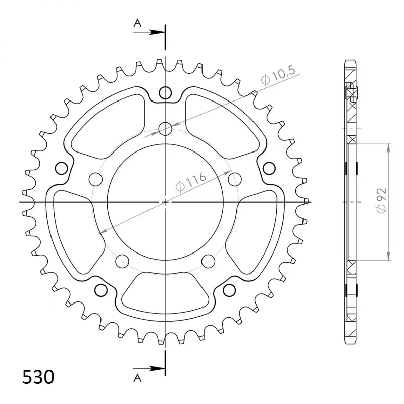 SUPERSPROX - REAR STEALTH 41T, BLUE, 530 - Sprockets - 41T Nu Kopen