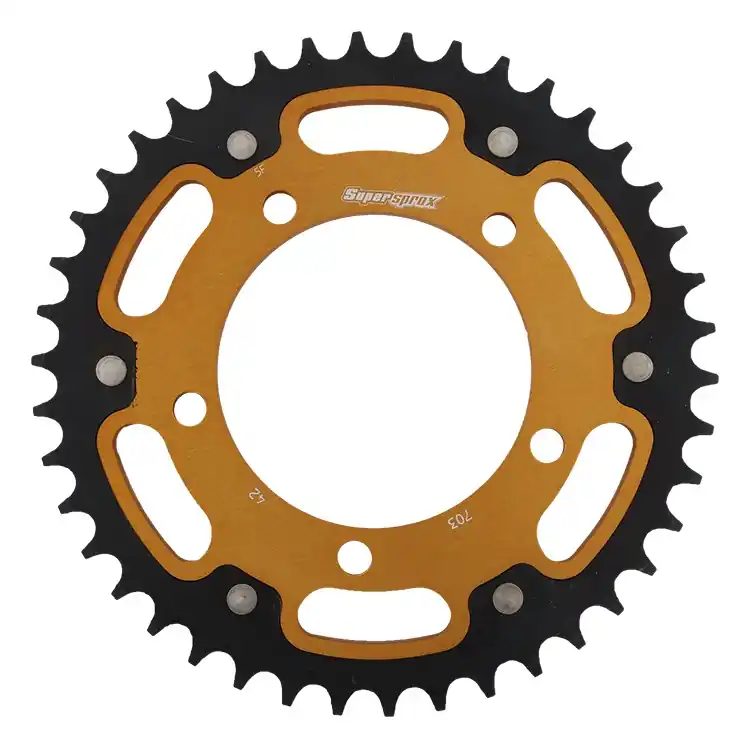 SUPERSPROX - REAR STEALTH 42T, GOLD, 520 - Sprockets - 42T Betaalbaar