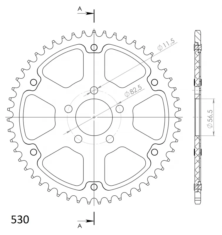 Hete Deal SUPERSPROX - REAR STEALTH 51T - Sprockets - 530 - Silver