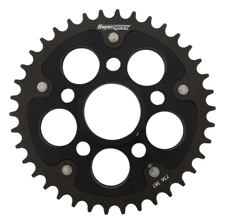 Lage Prijs SUPERSPROX - REAR STEALTH 38T - Sprockets - Zwart - 520