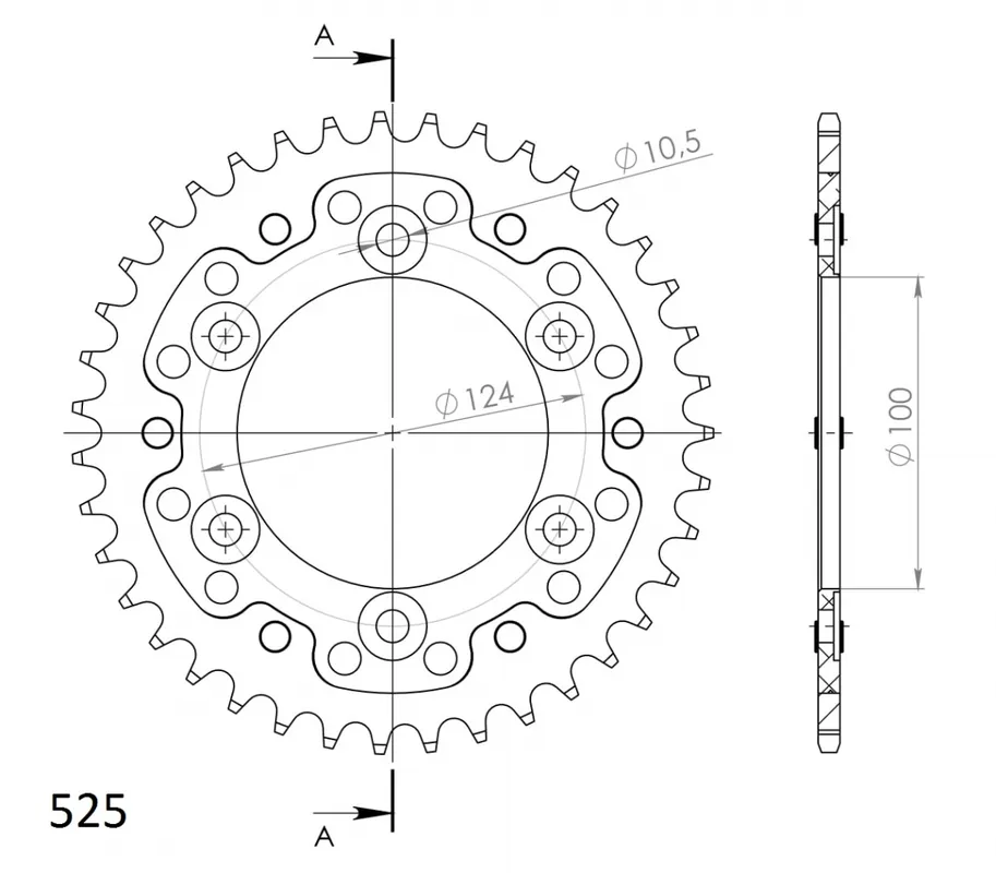 Gereduceerde Prijs SUPERSPROX - REAR STEALTH 40T, RED, 525 - Sprockets - Kwaliteit