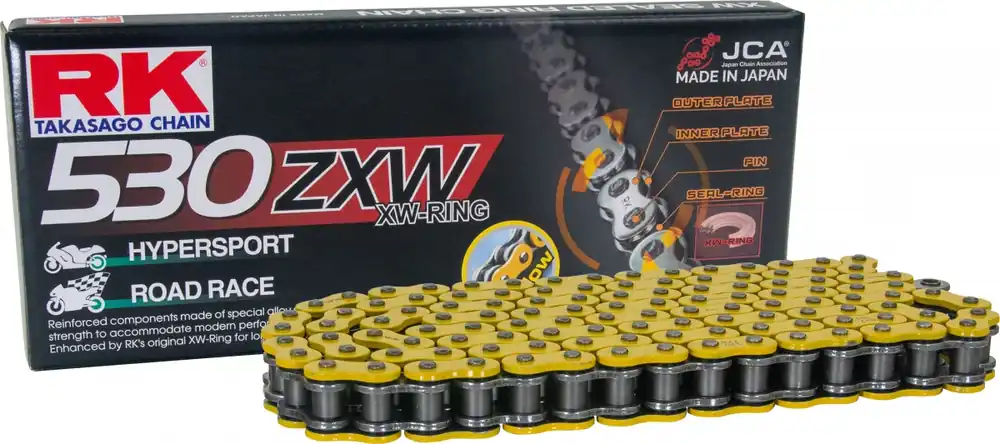RK - YY530ZXW - Chains - YELLOW, ULTRA REINFORCED In De Mode