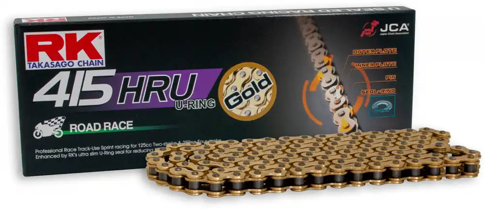 RK - GB415HRU - Chains - GOLD, RACING U'RING Bulkbestelling