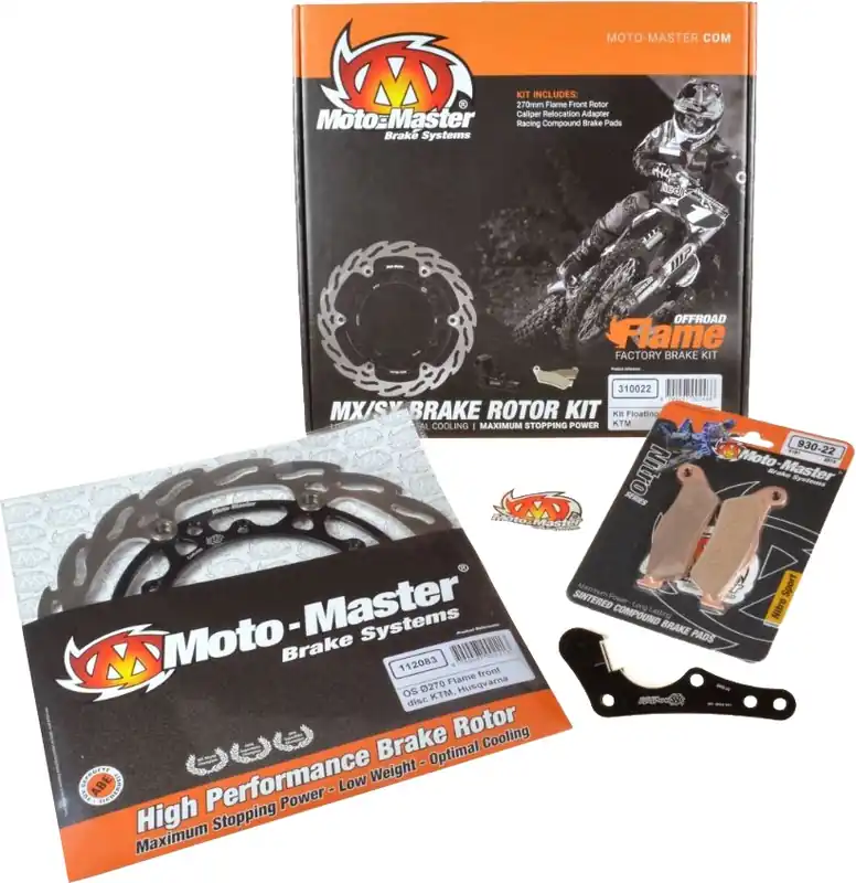 Beperkt Aanbod MOTO MASTER - 310035 - Brake Others - Flame Floating SM Kit - Rotor Adapter Pads 270MM
