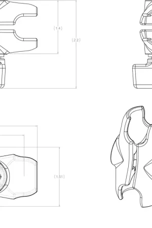 RAM MOUNTS - RAM-B-201-A - Accessories - Double Socket Arm voor B-size 1' balls Gecertificeerd