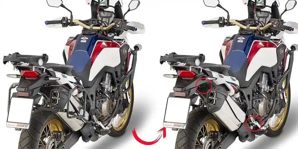 Koopje GIVI - PLR1144-SPECIFIC SIDE CASE CRF1000L - Brackets - RAPID RELEASE