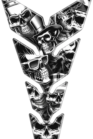 Actieprijs PRINT - SKULLS1 - Tank Pad - Uniek ontwerp met bescherming