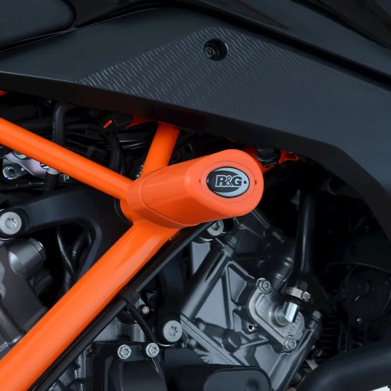 R&G - CRASH PROTECTOR AERO NO-CUT ORANGE - Protectors - Compatibel met KTM RC125/200/390 Goedkoop